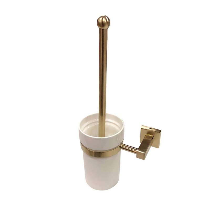 Trendy Taps SQ Toilet Brush Holder Brushed Gold