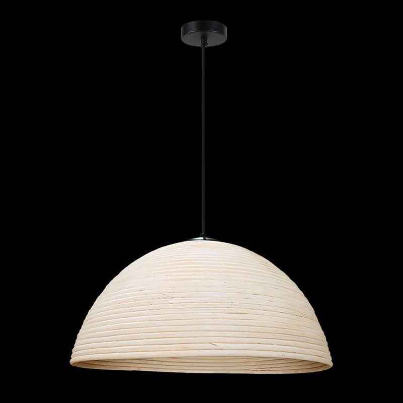 K. Light Large Rattan Tube Pendant E27 40W - Light Brown