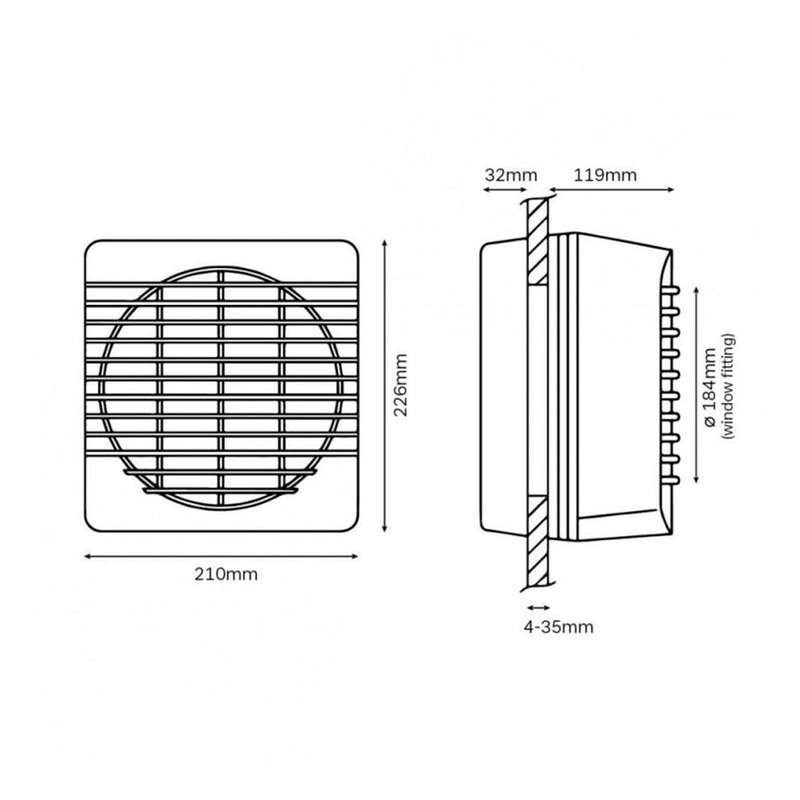 Xpelair Window / Surface Fan 150mm