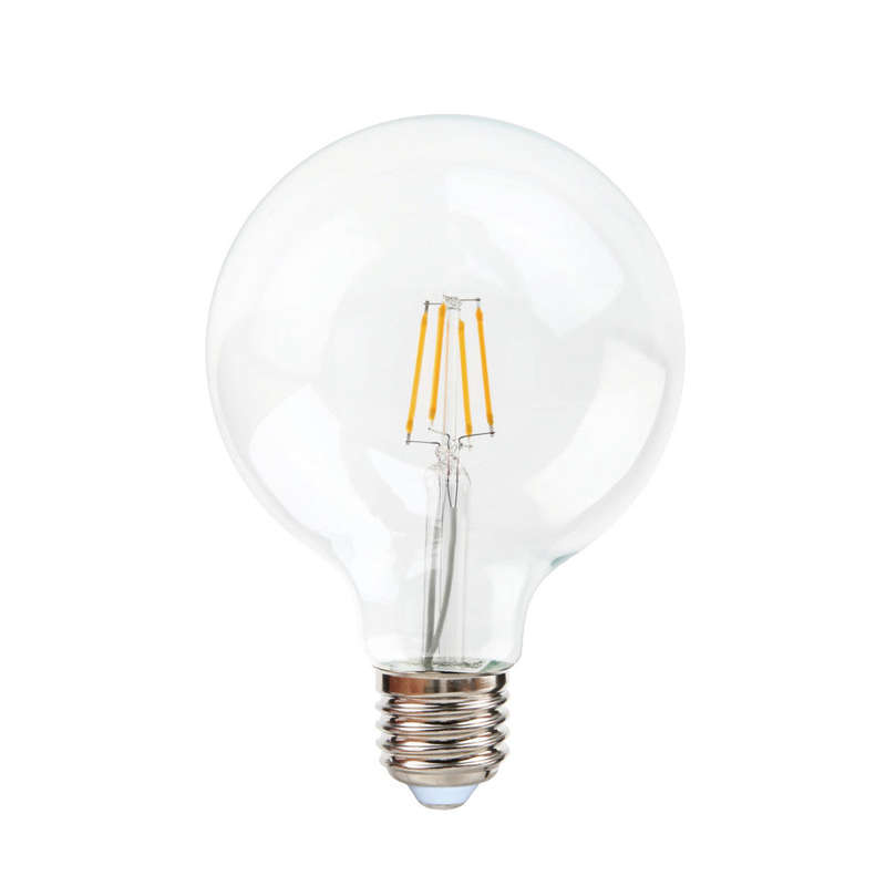 K. Light E27 G125 LED Filament Bulb 4W 350lm 2200K