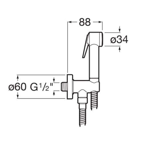 Roca Be-Fresh Trigger Spray with Outlet