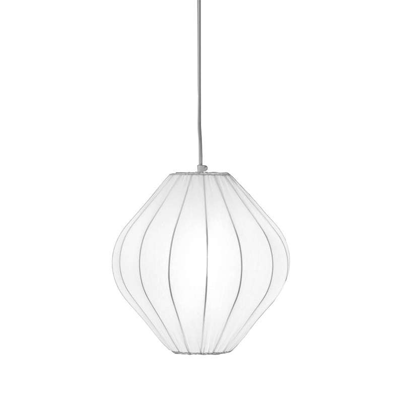 Bubble Onion Shaped Jersey Knit Pendant - White