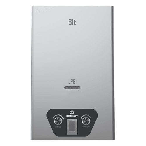DewHot Stainless Steel Gas Geyser 8Lt