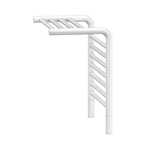 Jeeves Small Tangent M Shelved Heated Towel Rail
