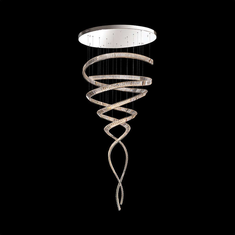 K. Light Ballerina Crystal Chandelier LED 200W 22440lm 3000K - Chrome
