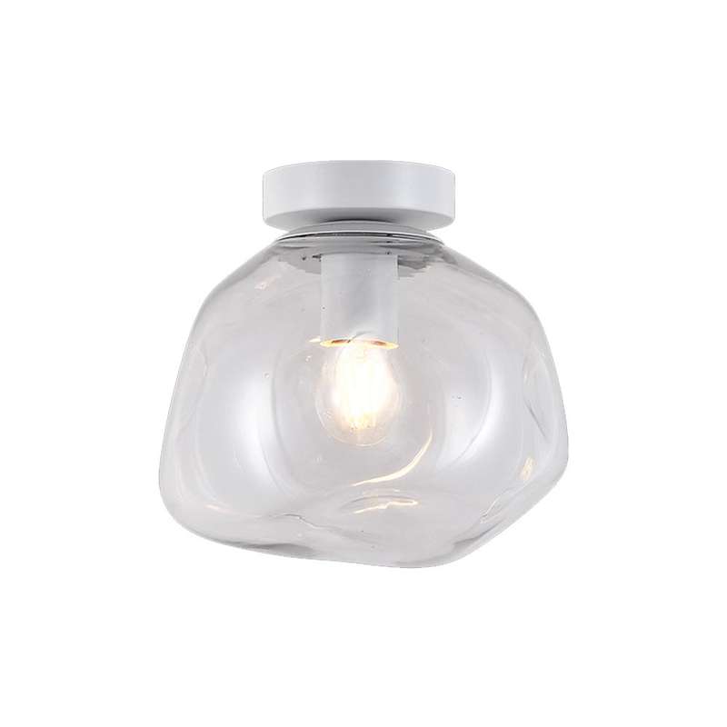 K. Light Molten Small Glass Ceiling Light - Clear