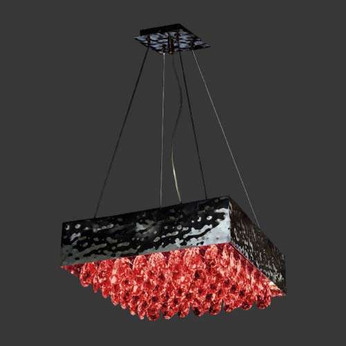 K. Light Magma Pendant with Red Italian Crystals