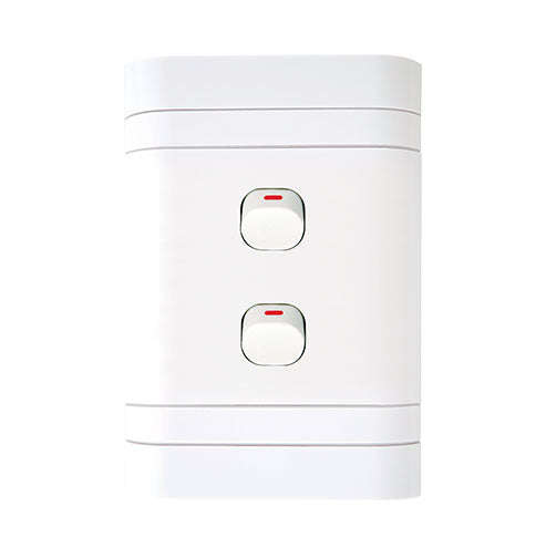 Lesco Cover Strip 2 Lever with 2-Way Light Switch 4 x 2