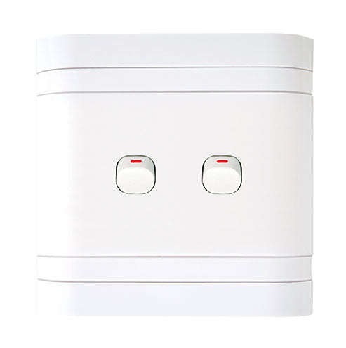 Lesco Cover Strip 2 Lever 1-Way Light Switch 4 x 4