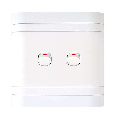 Lesco Cover Strip 2 Lever with 2-Way Light Switch 4 x 4