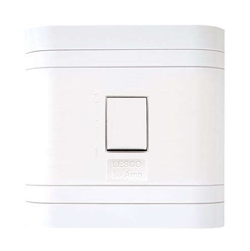 Lesco Cover Strip Isolator Switch with Indicator Light 2P 50A 4 x 4
