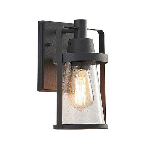 Bright Star Cone Wall Light Lantern - Black
