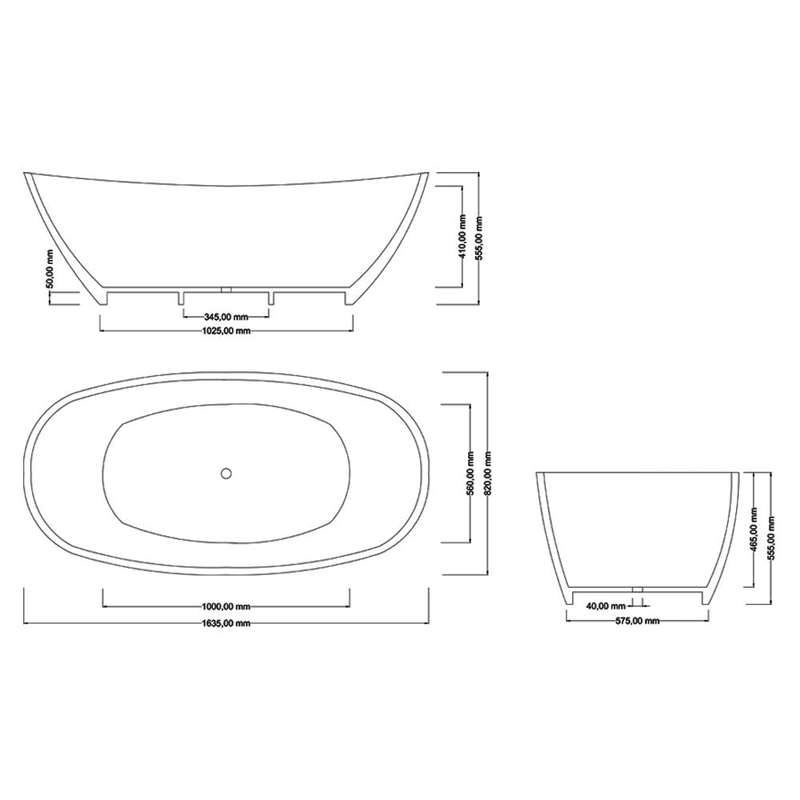 Crystallite Stone Layla 1.6 Bath