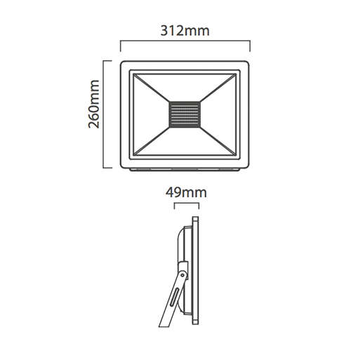 Eurolux LED Floodlight 100W - Black