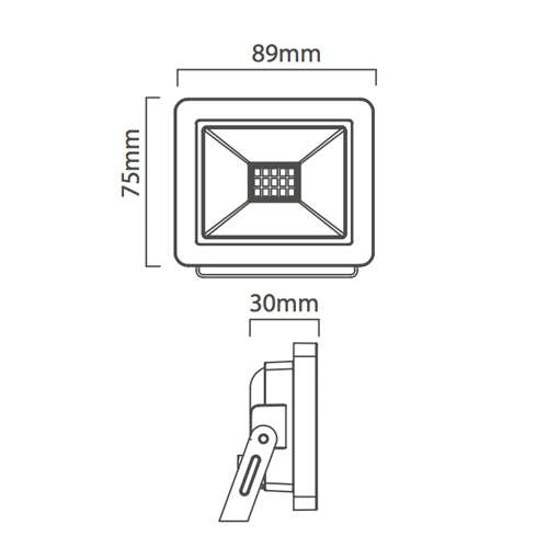 Eurolux LED Floodlight 10w - Black