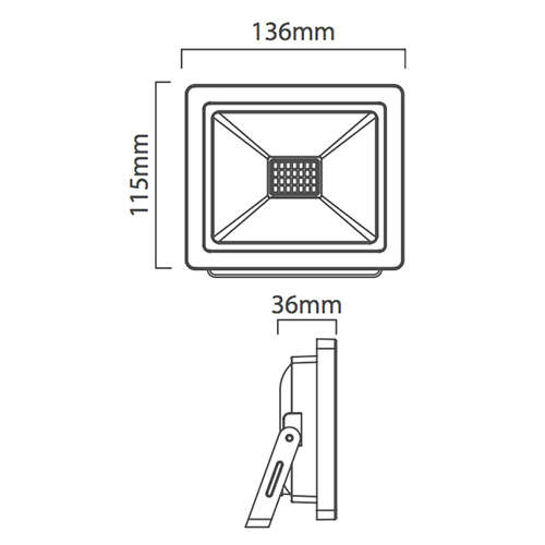 Eurolux LED Floodlight 20w - Black