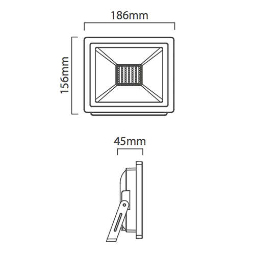 Eurolux LED Floodlight 30w - Black