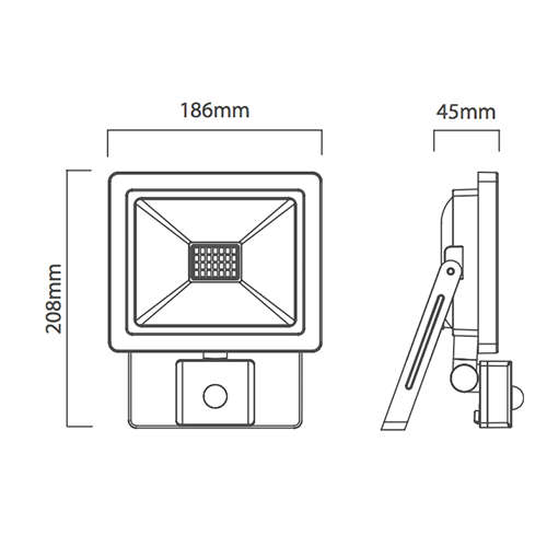 Eurolux LED Floodlight 30W With Sensor