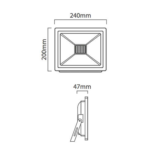 Eurolux LED Floodlight 50w - Black