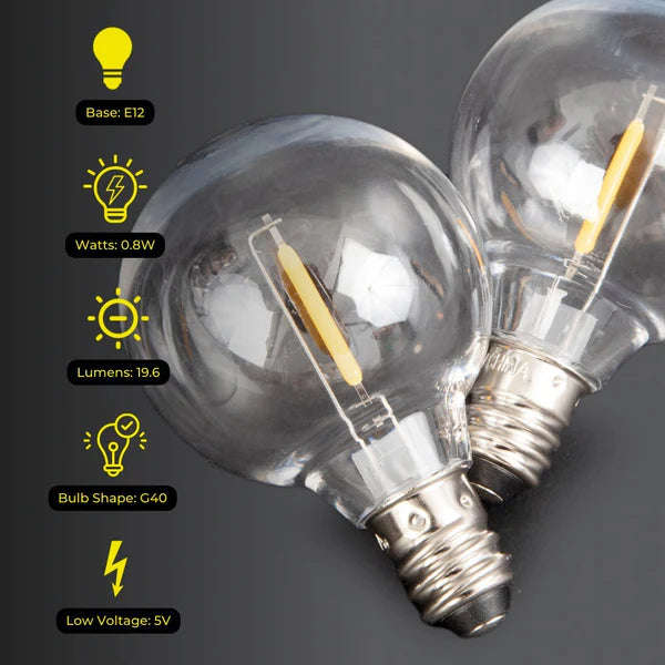 Litehouse Classic Low Voltage Mini LED Replacement Bulb G40 E12 5V