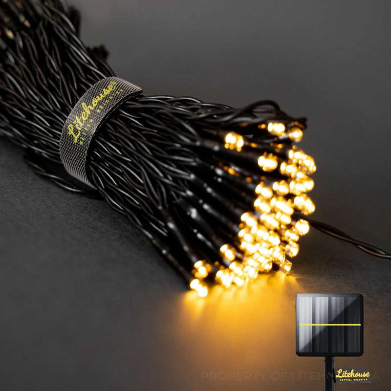 Litehouse Solar LED String Fairy Lights Warm White