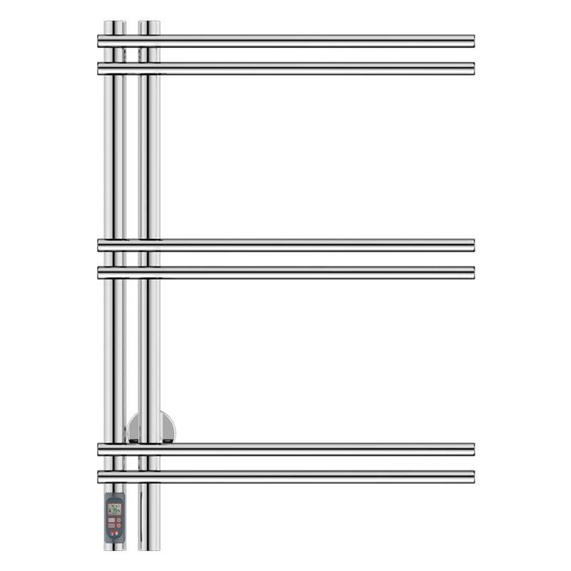 Bathroom Butler Loft Twin 6 Bar Straight Heated Towel Rail with TDC Timer