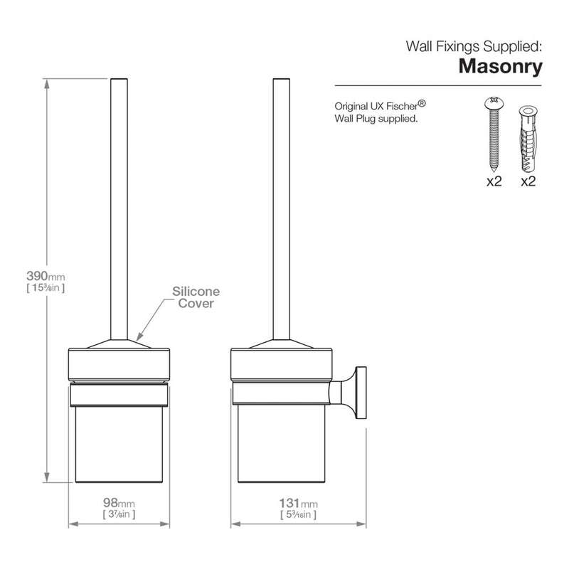 LIQUIDRed Felicity Toilet Brush & Holder