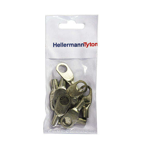 HellermannTyton Standard Cable Lugs HTB1610 16mm Cable Size 10mm Stud - 10 Pack