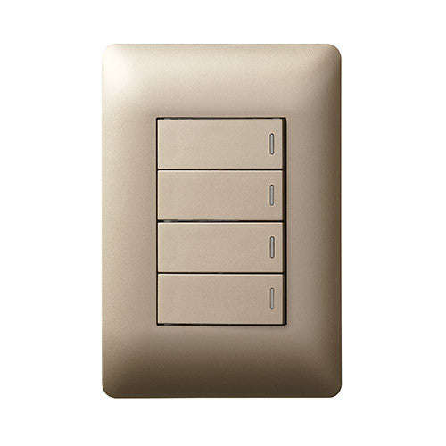 Legrand Ysalis 4 Lever 1-Way Light Switch 4 x 2