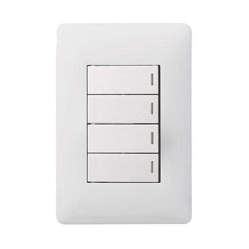 Legrand Ysalis 4 Lever 1-Way Light Switch 4 x 2