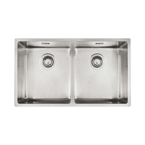 Teka Linea R15 740 Double Bowl Undermount Sink - Stainless Steel