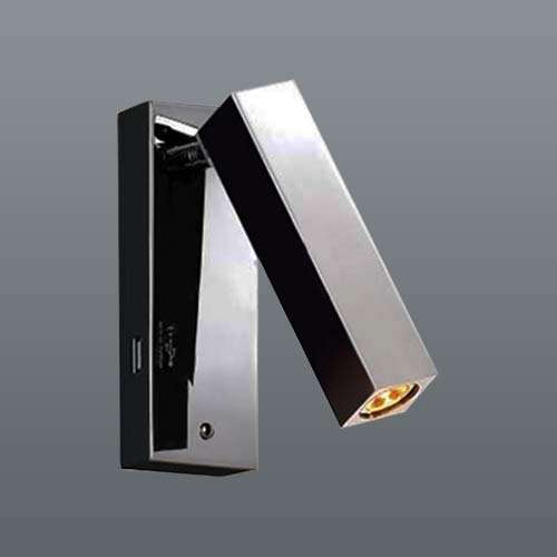 Spazio Loca White Wall / Reading Light with USB Port - Silver