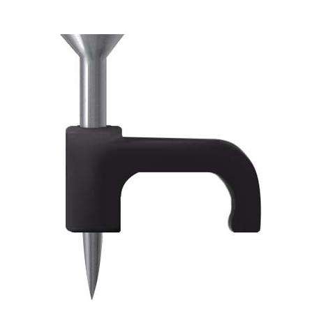 Cable Clips Flat 5 to 14.5mm - Black (100)