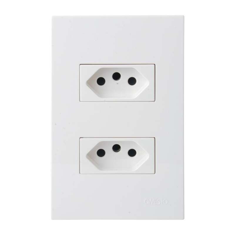 Onesto Matrix Unswitched 2 Slimline Wall Socket 2 x 4