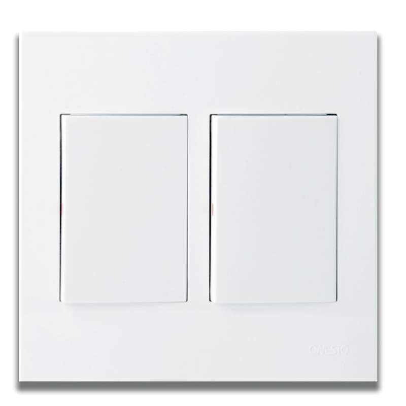 Onesto Matrix Large Light Switch 2 Lever 1 Way 4 x 4