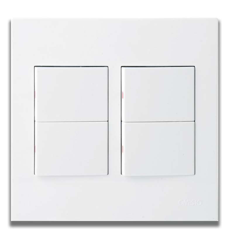 Onesto Matrix Medium 4 Lever 1-Way Light Switch 4 x 4