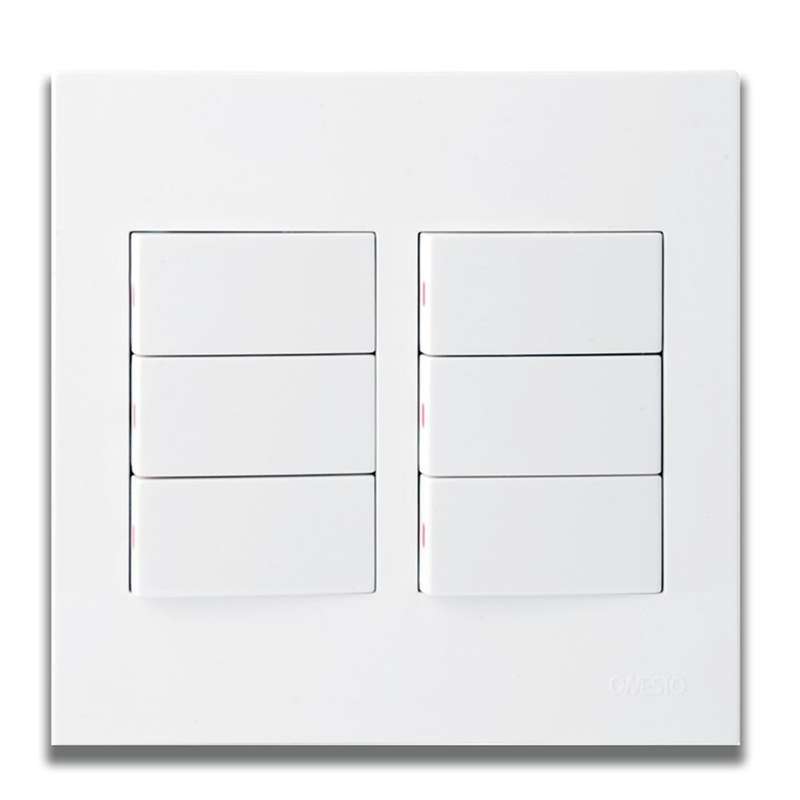 Onesto Matrix 6 Lever 1-Way Light Switch 4 x 4
