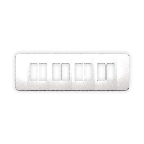 VETi 1 Omni Cluster 8 Vertical Module Cover Plate - White Trim