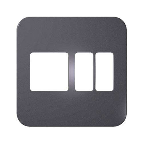 VETi 1 2 Vertical & 2 Wide Module Cover Plate 4 x 4 - White Trim