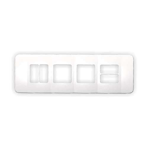 VETi 1 Omni Cluster 2 Vertical 2 Horizontal & 2 Wide Module Cover Plate - White Trim