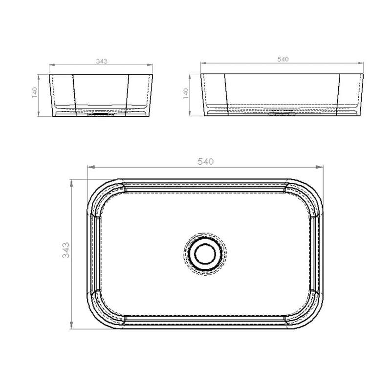Modicum Small ThruColour Counter Top Vanity Basin