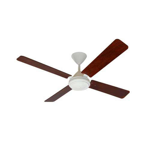 Solent High Breeze 4 Blade Ceiling Fan 1200mm - Matt White & Mahogany