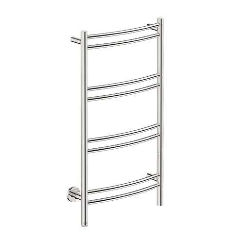 Bathroom Butler Natural 8 Bar Curved PTS Heated Towel Rail 500mm