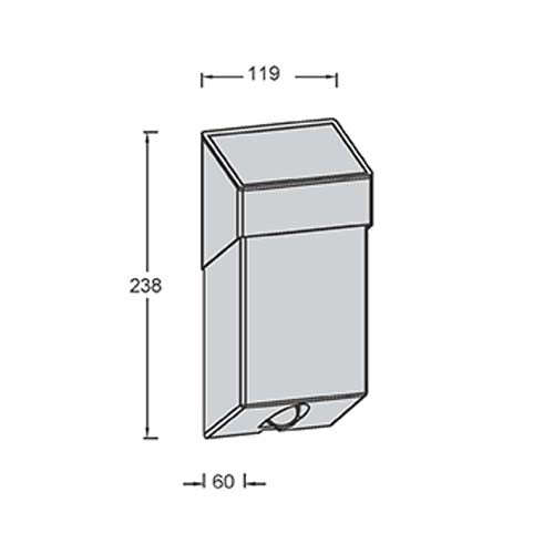 Lutec Solstel LED Solar Wall Light 1.3W