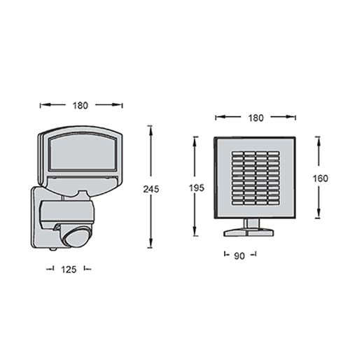 Lutec Sunshine LED Solar Wall Light 3.2W