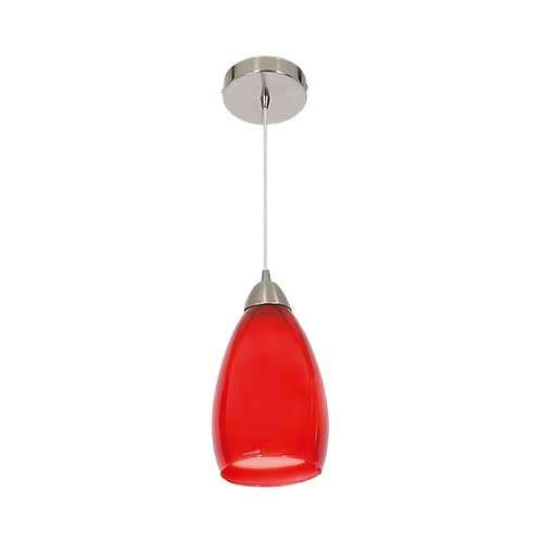 Bright Star Satin Chrome Pendant with Double Glass