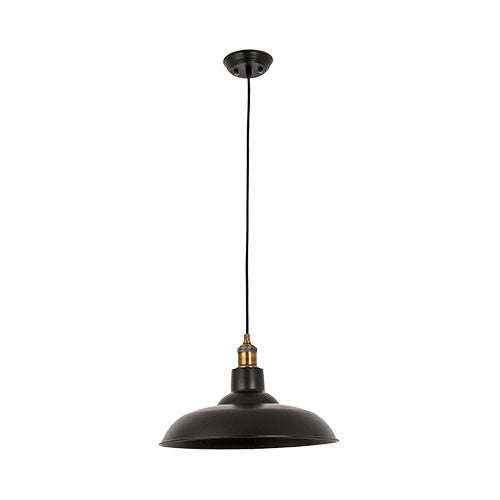 Bright Star Matt Black 1 Light Metal Pendant