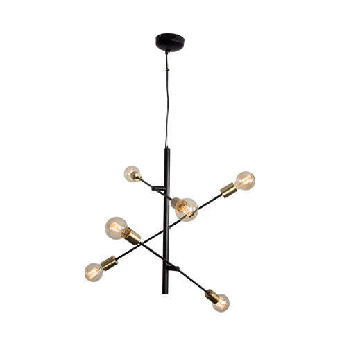 Bright Star Spout Metal Pendant with Adjustable Arms
