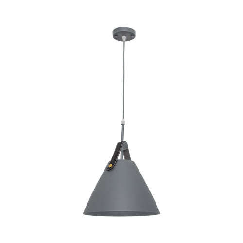 Bright Star Metal Pendant + Leather Strap