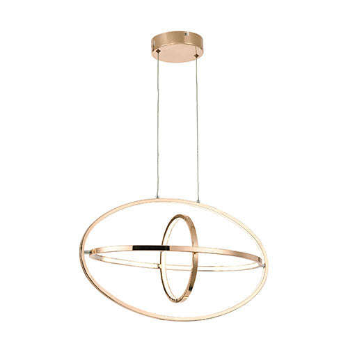 Bright Star Universe Oval Pendant - Polished French Gold